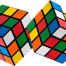 Rubik cube 80s graphic